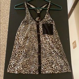 Leopard print Lace Tank Top - Size small